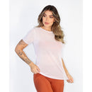Camiseta Fitness Feminina Transparente Tule