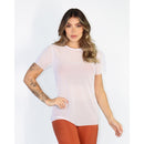 Camiseta Fitness Feminina Transparente Tule