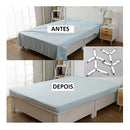 Prendedor de lençol Elástico Ajustável Cama Segura lençol Fixador Esticador Presilha Kit c/ 4