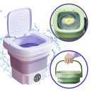 Mini Maquina De Lavar Roupas Dobrável Portatil 6,5 Litros