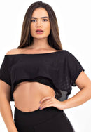 Blusa Feminina e Cropped Preto