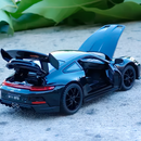 Miniatura Porsche 911 GT3 Preta em Metal