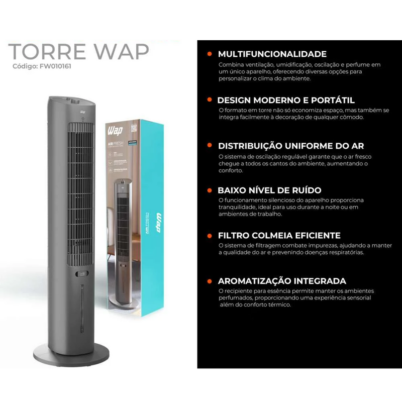AirFresh 4 em 1 Climatizador Portátil