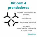 Prendedor de lençol Elástico Ajustável Cama Segura lençol Fixador Esticador Presilha Kit c/ 4