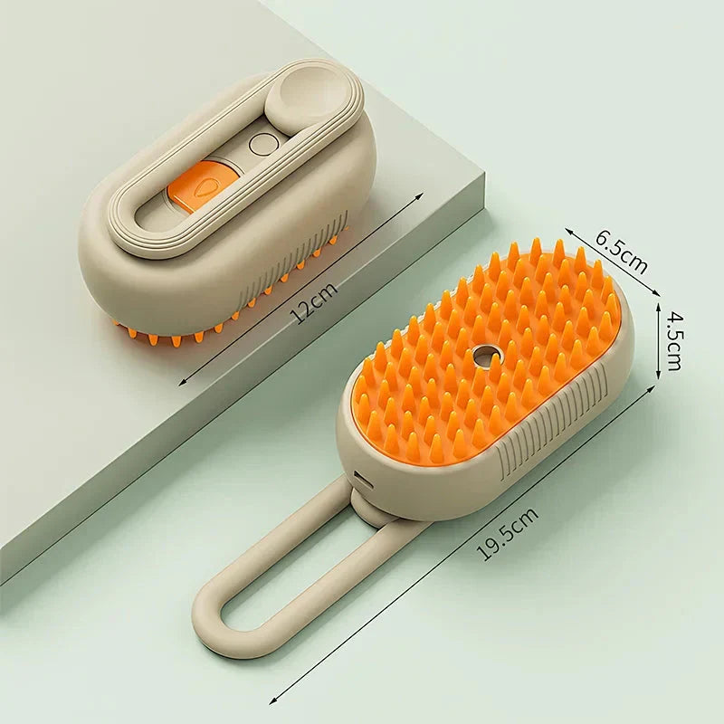 [PAGUE 1 E LEVE 2] Escova Elétrica PetGlow 3 em 1 para Cães e Gatos – Remove Pelos, Massageia e Penteia