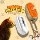 [PAGUE 1 E LEVE 2] Escova Elétrica PetGlow 3 em 1 para Cães e Gatos – Remove Pelos, Massageia e Penteia