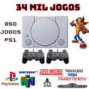 Mini Super Game Retro 34.000 mil Jogos 32gb 2 Controles
