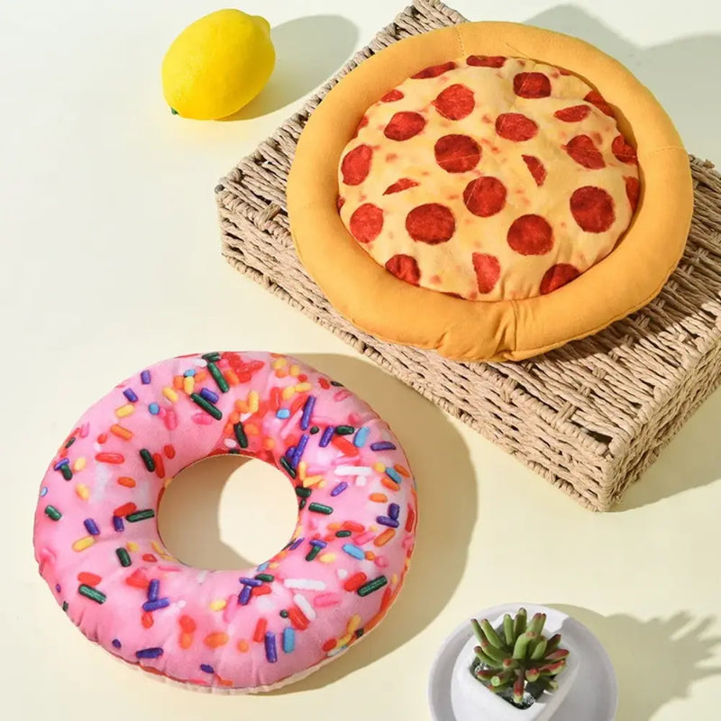 Brinquedo Pizza Mordedor Interativo com Som para Cães