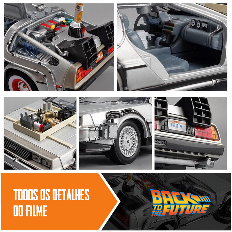 Miniatura Delorean Carro De Volta Para o Futuro