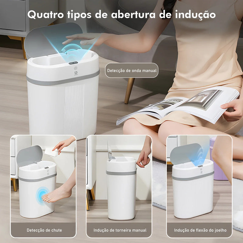 Lixeira Inteligente de 12L com Sensor Automático