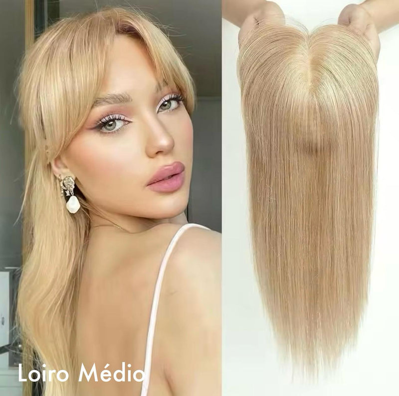 Topo De Cabeça (Cabelo Humano) - Para Alopecia, Falhas, Cabelos Ralos e com Queda