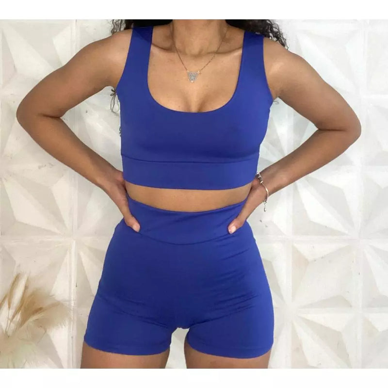 Conjunto Short Cintura alta