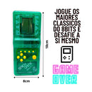 Kit Vídeo Game Portatil - Mini Game Retrô Cores Aleatórias Transparente.