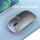 Mouse Sem Fio Recarregável Led RGB
