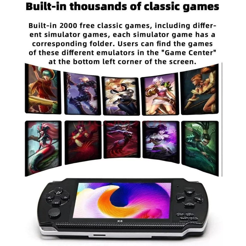 Console De Mão De 4,3 Polegadas Com 10000 Jogos 8GB/PSP/Jogador/PSV/PSVita