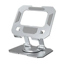 Suporte Alumínio de Mesa Base Rotatória Ajustável Dobrável 360º Para Tablets
