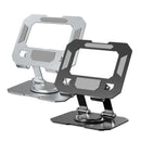 Suporte Alumínio de Mesa Base Rotatória Ajustável Dobrável 360º Para Tablets