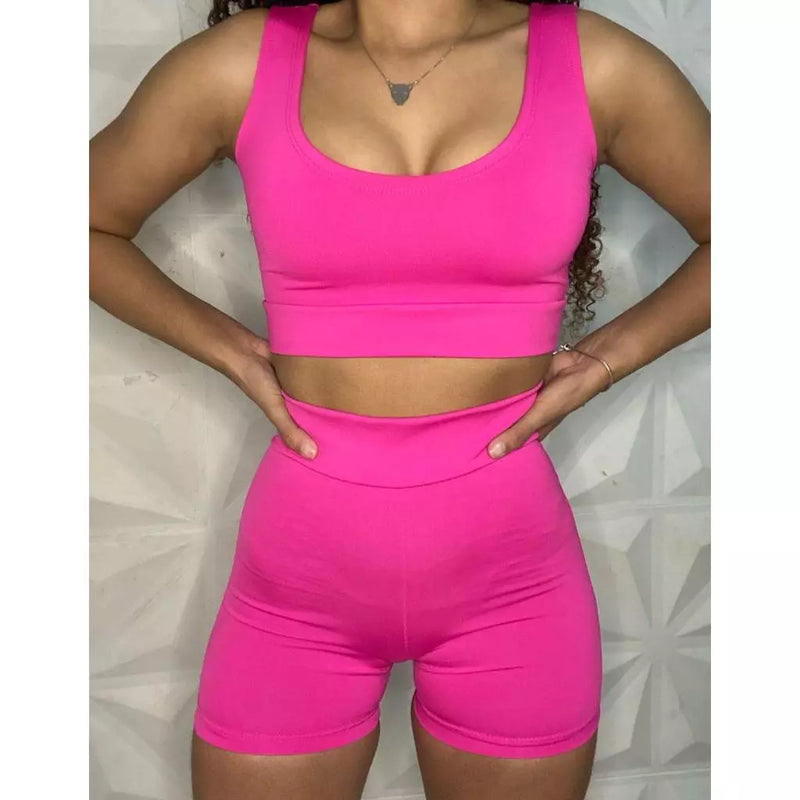 Conjunto Short Cintura alta