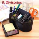Porta Lápis + Porta Treco Organizador de Mesa de Escritório Kit caneta metal aramado