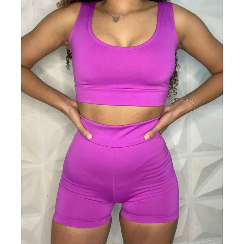 Conjunto Short Cintura alta