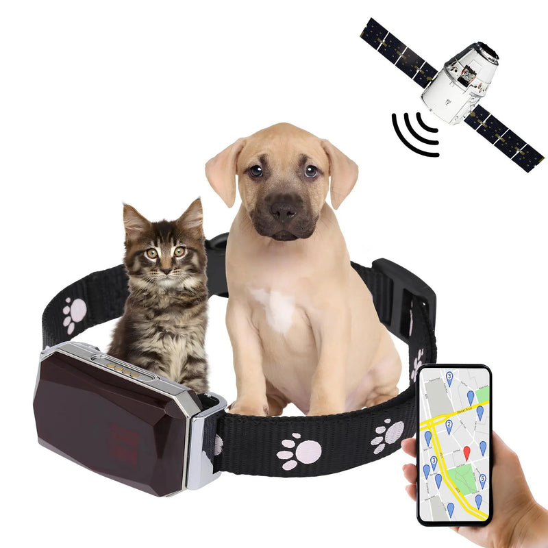 Coleira com GPS para Pets - Sistema de Localização Múltipla - À Prova D'água