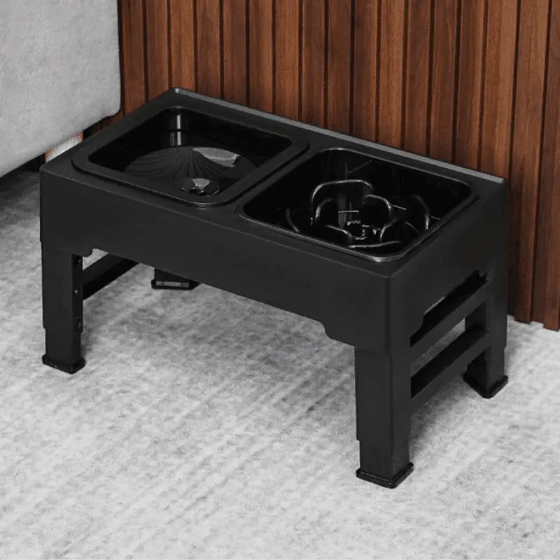 Comedouro e Bebedouro Elevado Ajustável para Cães e Gatos - Tigelas Inox