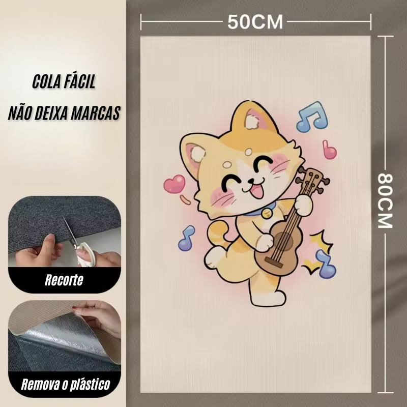 Carpete Adesivo (com Estampa) para Unha de Gatos