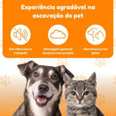 [PAGUE 1 E LEVE 2] Escova Elétrica PetGlow 3 em 1 para Cães e Gatos – Remove Pelos, Massageia e Penteia