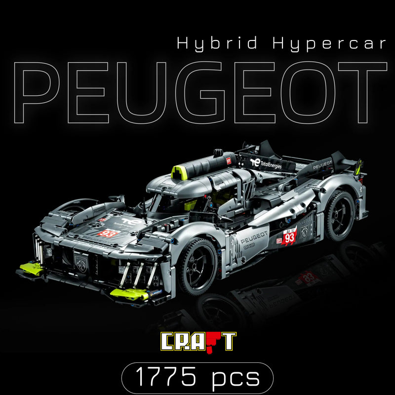 Peugeot 9x8 - LeMan Hybrid Hypercar (1775 peças)
