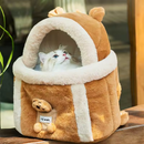 Mochila de Pelúcia para Transporte de Gatos