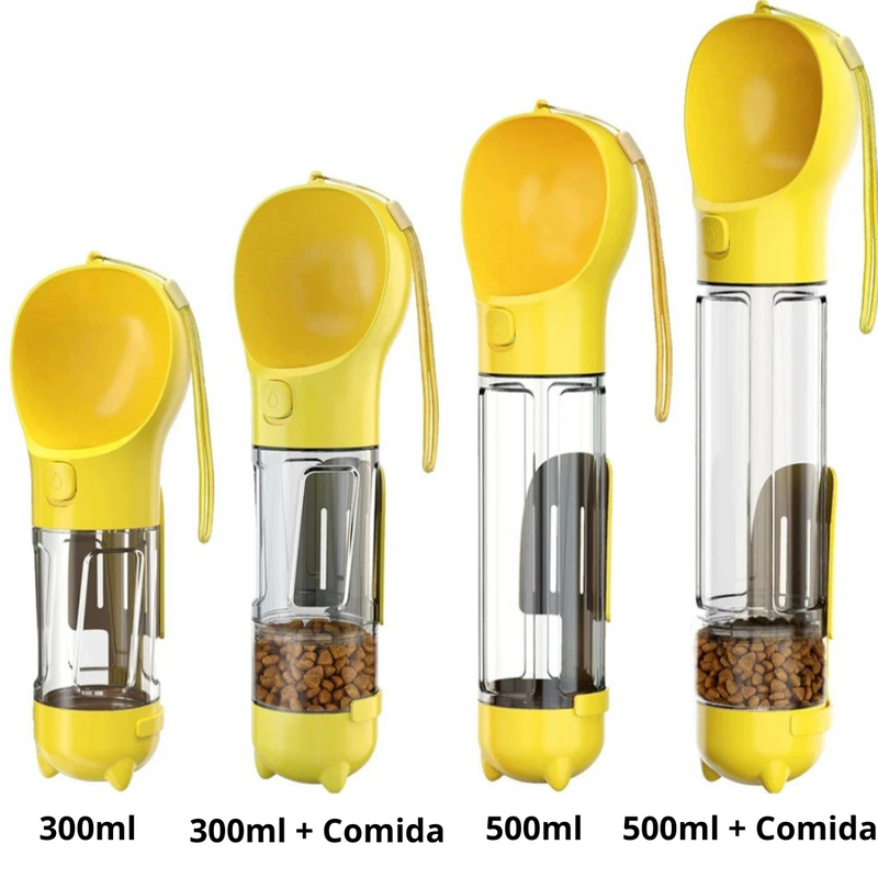 Dispensador de Água 3 em 1 para Pets - Portátil e Multifuncional
