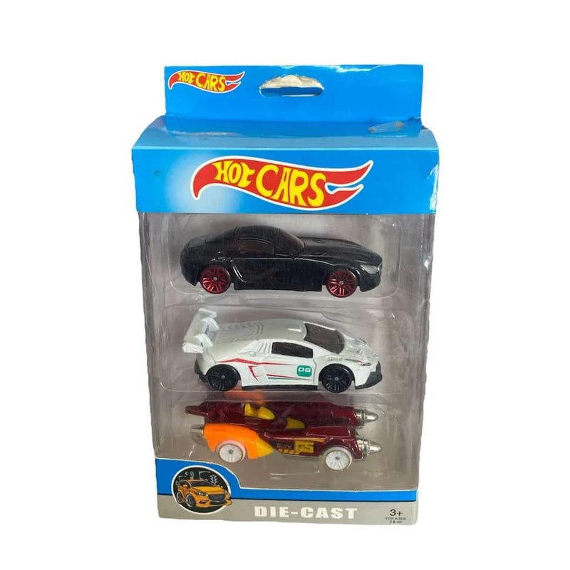 Kit Coleção com 3 Carrinhos mini Hot Wheels