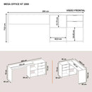 Mesa de Canto para escritório NT2060 Notável Móveis