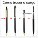 Caneta Esferográfica Luxo Retrátil Executivo Recarregável