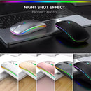Mouse Sem Fio Recarregável Led RGB