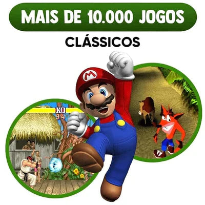 Game Stick 4k HDMI com 2 controles sem fio